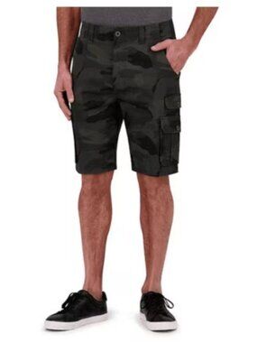 Iron Co Men's Stretch Twill Cargo Shorts-Size 36- Color: Jungle Camo-NWT